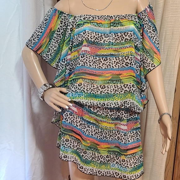 JESSICA SIMPSON OFF-SHOULDER OPEN BACK MINI DRESS COQUETTE GIRLY GIRL PROM READY - Picture 2 of 8